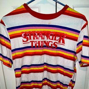 COPY - Officially Licensed Stranger Things Max Striped Shirt with “Stranger Thi…